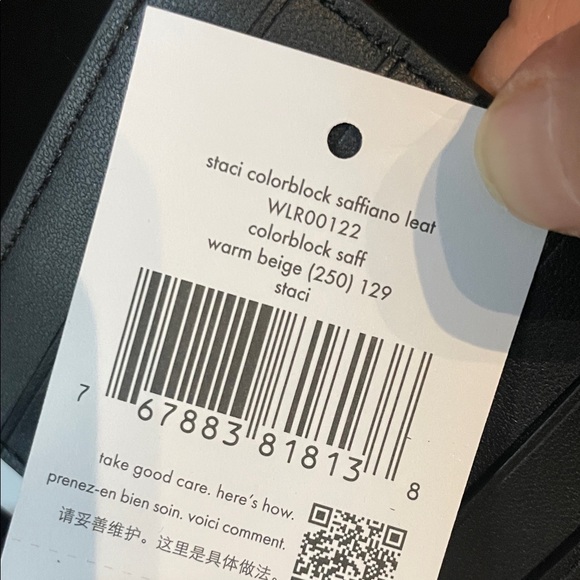 $169 MSRP NWT kate spade Two-Tone Continental Wallet - Black & Light Beige - Picture 10 of 13